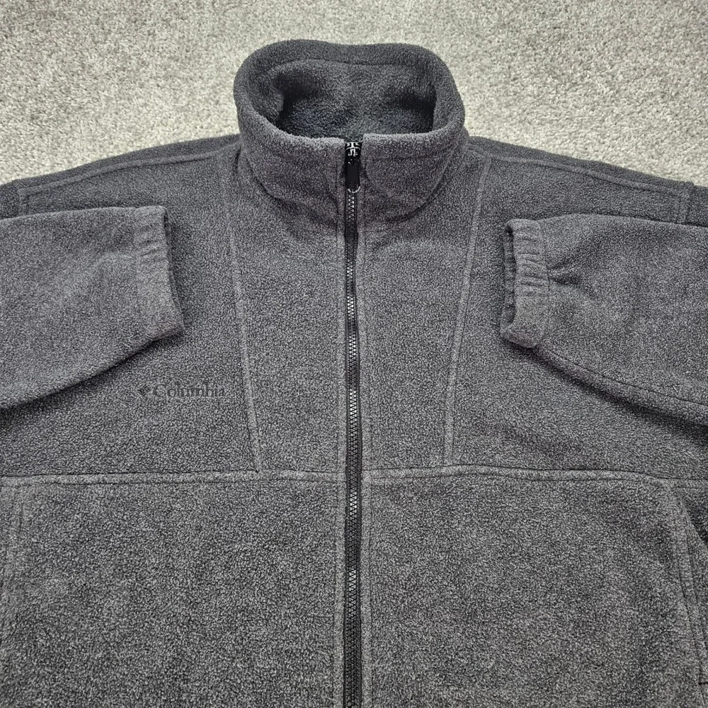 Columbia Fleece Jacket Full‎ Zip Gray Mens XL Outdoor Activewear Top